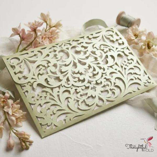 Lace Cutout Invitation Envelope