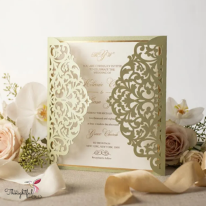 Lace Cutout Gate Invitation